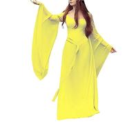 HEONSATI Abiti Medievali Donna Nobile Vestito Medievale Halloween Costume Rinascimentale Lungo Taglie Forti Abiti Gotico Cosplay Abito Carnevale Feste Costumi Vittoriano Principessa Vintage
