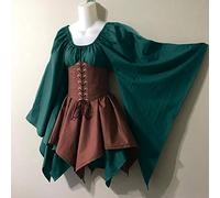 HEONSATI Abito Donna Gotico Medievale Costume Halloween Principessa Vestiti Cosplay Cocktail Cerimonia Per Feste Maxi Abiti da Sera da Donna Carnevale Spaventoso Per Cosplay, Carnevale, Sera, Feste