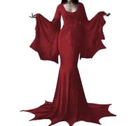 HEONSATI Abito Strega Donna Gotico Vestito Rinascimentale Principessa di Halloween Maniche Dolman Vestiti Medievale Vittoriano Maxi Abiti da Sera Cerimonia Oversize Retrò Costume Cosplay Cocktail