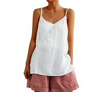 HEONSATI Canotta Palestra Donna Cotone Canottiera Sportive Estiva Casual Senza Cuciture Tank Top Cotone Eleganti Running Curvy Canotte Senza Manica Taglie Forti Leggera Elasticizzata vestibilità