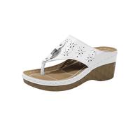 HEONSATI Ciabatte Da Donna Zeppa Ortopediche Antiscivolo Comode Infradito Estive Punta Aperta Plantare Doccia Sandali Pelle Eleganti Per Casa E Spiaggia Scarpe Supporto Arco Leggere Alla Moda