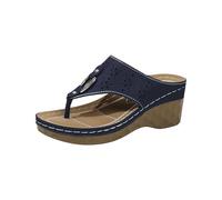 HEONSATI Ciabatte Da Donna Zeppa Ortopediche Antiscivolo Comode Infradito Estive Punta Aperta Plantare Doccia Sandali Pelle Eleganti Per Casa E Spiaggia Scarpe Supporto Arco Leggere Alla Moda