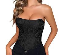 HEONSATI Corsetti Stringivita Donne Corsetto Satin Body Casual Corsetto Bustier Shapewear Bustino Da Donna Waist Trainer Del Raso Gotico Lingerie Corpetto Top Dimagrante Christmas