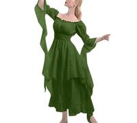 HEONSATI Costume da Donna Medievale Gotico Abito Halloween Principessa Vestito da Sera Cocktail Carnevale Curvy Vestiti Rinascimentale Donna Cerimonia Travestimento per Feste e Party a Tema Streghe