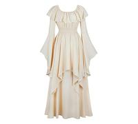 HEONSATI Costume da Donna Medievale Halloween Vestito Gotico Principessa Vestiti Rinascimentale Cerimonia Cocktail Per Feste Abito da Sera Donna Carnevale Retrò per Feste e Party a Tema Streghe