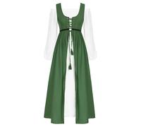 HEONSATI Costume Halloween Donna Abito Gotico Carnevale Vestito Cosplay Cocktail Principessa Retrò Vestiti Rinascimentale Da Donna Cerimonia Travestimento Per Halloween, Carnevale, Feste E Cosplay