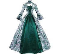 HEONSATI Costume Medievale Costume Cosplay Retrò Abito Da Donna Medievale Vintage Vestiti Halloween Carnevale Lunghi Punk Abiti Rinascimentale Gotico Stile Barocco Per Cosplay, Carnevale, Sera, Feste