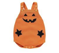 HEONSATI Costume Zucca Neonato Pagliaccetto Da Carnevale Cosplay Unisex Vestito Da Pumpkin Per Bambini Completini Di Halloween Vintage Baby Set Da Zucca Bambino Bambina Per Feste, Carnevale, Party