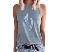HEONSATI Donna Canottiera Sportive Cotone Senza Manica Tank Top Estiva Eleganti Canotte Senza Cuciture Traspirante Curvy Spalla Larga Shirt Casual Taglie Forti Aderente Ad Asciugatura Rapida