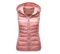 HEONSATI Donna Giacca Piumino con Cappuccio Trapuntato Giubbotto Invernali Imbottita Smanicato Curvy Piumino Mezza Stagione Senza Maniche Casuale Cappotti Donna Termica Piumini Zip Comoda Gilet Caldo