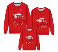 HEONSATI Felpa Leggero Natalizia per Famiglia Maglie Natalizie per papà Mamma Bambino Regali di Natale Magliette Uomo Donna Felpe a Maniche Lunghe di Natale Felpa Personalizzata Maglione Natalizio2