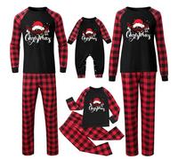 HEONSATI Natale Pigiama Famiglia Set Pajamas Set per Coppia Donna Uomo Bambini Pigiami Natalizi per Tutta la Famiglia Coordinati Manica Lunga e Pantaloni Abiti Natalizi per papà Mamma Bambini1