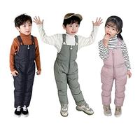 HEONSATI Pantaloni da Sci Bambini Set Impermeabile Salopette da Neve con Cuciture Nastrate Cappotto con Cappuccio con Pantaloni da Sci Completo Sportivo alla Moda Tuta da Neve Bambina