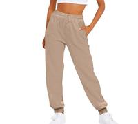 HEONSATI Pantaloni Tuta Donna Comodi Pantaloni Caviglia Sportivi Vita Alta Pantalone della Tuta in Cotone Casual Morbidi Slim Fit Pants da Jogging Harem Elastica per Jogger Yoga Palestra Trekking