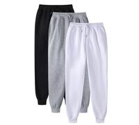 HEONSATI Pantaloni Tuta Donna Plus Size Pantalone Sportivi Cotone Lunghi Fitness Pantaloni della Tuta Vita Alta Harem Comodi con Tasche Y2k Pants Larghi Casual Traspirante per Jogging Fitness Sport