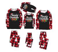 HEONSATI Pigiama Famiglia Natale Caldo Cotone Pigiami Natale Abbinato Coppia Leggero Invernale Coordinati Camicia E Pantaloni Lunghi Pigiama per Tutta La Famiglia Girocollo Set Natalizio 2025
