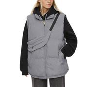 HEONSATI Piumini Donna Invernali Gilet Caldo Elegante Giubbotto Senza Maniche Invernale Leggero Giacca Imbottito Taglie Forti Cotone Smanicato Piumino Giubbotto Trapuntato con Tasche Lavoro