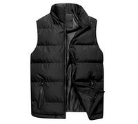 HEONSATI Piumino Uomo Invernale Gilet di Piumino Uomo Casual Senza Maniche Corto Caldo Giubbotto Smanicato Antivento Gilet Imbottito Uomo Autunno Invernali Lavoro Giacchetto Ripiegabile Slim Fit