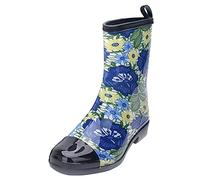 HEONSATI Stivaletti da Donna Pioggia Scarpe di Gomma Boots Gomma Boot da Pioggia Donna Stivali Impermeabile in Gomma Resistenti Scarpe da Giardino Antivento Stivali Gomma Pioggia Impermeabili Outdoor