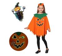 HEONSATI Tuta Halloween Zucca Pagliaccetto Da Pumpkin Cosplay Per Ragazzi E Ragazze Completini Di Halloween Baby Tuta Da Zucca Body Unisex Tutine Da Carnevale Per Bambini Cosplay Feste