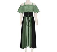 HEONSATI Vestiti da Donna Gotico Halloween Costume Medievale Cerimonia Vestito Rinascimentale Carnevale Cocktail Lungo Abito Vittoriano Donna Principessa Curvy Per Cosplay, Carnevale, Sera, Feste