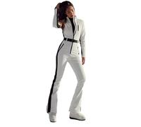 HEONSATI Vestiti da Neve Due Pezzi Cappotti con Cappuccio Pellicia + Pantaloni da Neve Completi Snowsuit Curvy Tute Donna Set di Snowboard Leggero Set Intera Neve 2 Pezzi Moda Tuta da Neve Donna