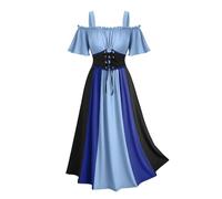 HEONSATI Vestito Da Sera In Pizzo Vestito Gotico Vestiti Medievale Donna Retrò Curvy Lungo Vestiti Costume Rinascimentale Da Donna Principessa Cosplay Abito Carnevale Gotico Costume Strega Cocktail