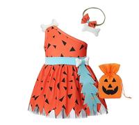 HEONSATI Vestito Di Halloween Per Bambino Abito Travestimento Carnevale Per Bimba Bambina Costume Tutu Principessa Ragazze Abiti Per Cocktail Retrò Per Halloween, Carnevale, Feste E Cosplay