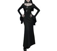 HEONSATI Vestito Strega Donna Cosplay Costume Medievale Cocktail di Halloween Maniche Dolman Vestiti Principessa Gotico Abito da Sera Vittoriano per Feste Retrò Maxi Abiti Rinascimentale Carnevale