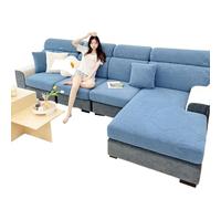 Heonsye Copriseduta Divano Elasticizzato Coprisedile per Divano 3/4/2/1 Posti Copri Cuscini Divano Elastica Fodera per Cuscino Ad Alta Elasticità per Divano per Mobili Protezione(D,L-Shaped)