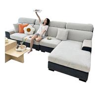 Heonsye Copriseduta Divano Elasticizzato Coprisedile per Divano 3/4/2/1 Posti Copri Cuscini Divano Elastica Fodera per Cuscino Ad Alta Elasticità per Divano per Mobili Protezione(A,L-Shaped)