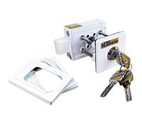 HeoSolution Serratura supplementare, 3 pezzi, per camper, per caravan, per esterni, campeggio, colore bianco