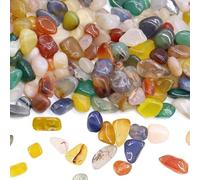 HEOUCH 200g di Pietre Naturali Burattate, Varie Forme di Pietre Preziose, Pietre Colorate, Texture dai Colori Naturali, Adatto per Vasi, Riempimento di Acquari, Decorazioni di Micro Paesaggio