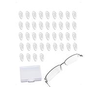 HEOXIN 20 Paia Naselli per Occhiali in Silicone, Gommini Occhiali Naso a Clip, Cuscinetti Nasali Antiscivolo Antiscivolo, Ferma Occhiali Trasparente