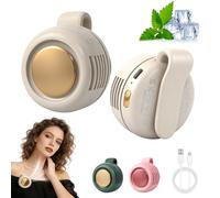 hepanio Mini ventilatore portatile silenzioso senza pale, clip on, 3 velocità, clip on per camicia, piccoli ventilatori Fanmini vortici per clip in vita, adatto per esterni, viaggi e ufficio (bianco)