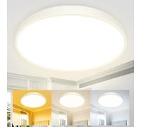 hepside zemty Plafoniera Led Moderna - 3000K/4500K/6000K Plafoniere Soffitto, 28W 3200LM Super Luminoso Lampada per Bagno Camera da letto Salotti Cucina Cantina Ø29.5 cm