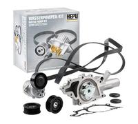 HEPU Pompa acqua + Kit cinghia Poly V PK15310 | Compatibile con: MERCEDES-BENZ C-CLASS, C-CLASS, C-CLASS Coupe, C-CLASS T-Model, C-CLASS T-Model, CLC-CLASS, CLK, E-CLASS