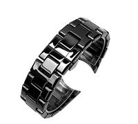HEPUP Cinturino in ceramica per orologio Armani AR1451 AR1452 AR1400 AR1410 con chiusura a farfalla in acciaio inox 22 cinturini da 24 mm, agata