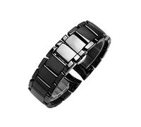 HEPUP Cinturino in ceramica per orologio Armani AR1451 AR1452 AR1400 AR1410 con chiusura a farfalla in acciaio inox 22 cinturini da 24 mm, agata
