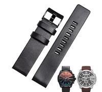 HEPUP Cinturino in pelle di mucca per DIESEL DZ7312 | DZ4323 | DZ7257 con fibbia ad ardiglione in acciaio inossidabile cinturino 24 26 27 28 30 mm cinturino piatto, 26mm, agata
