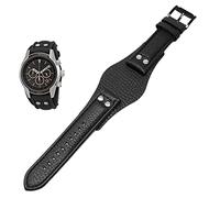 HEPUP Cinturino in vera pelle per Fossil CH2592 CH2564 CH2565 CH2891CH3051 cinturino 22 millimetri uomini vassoio cinturino con rivetto stile, 20mm, agata