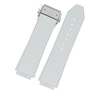 HEPUP Per Hublot Big Bang Nero Blu Bianco Cinturino In Gomma di Silicone Con Gli Uomini Farfalla Fibbia Cinturino Accessori 26 * 19mm, 25.19mm, Agata