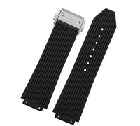 HEPUP Per Hublot Big Bang Nero Blu Bianco Cinturino In Gomma di Silicone Con Gli Uomini Farfalla Fibbia Cinturino Accessori 26 * 19mm, 25.19mm, Agata