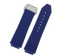 HEPUP Per Hublot Big Bang Nero Blu Bianco Cinturino In Gomma di Silicone Con Gli Uomini Farfalla Fibbia Cinturino Accessori 26 * 19mm, 25.19mm, Agata