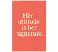 Her Attitude Is Her Signature - Feminine Coral Notebook for Women | Lined Journal for Confidence, Empowerment & Daily Reflection