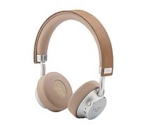 hër Cuffie stereo Bluetooth on-ear senza fili con archetto regolabile microfono con borsa per il trasporto e cavo jack da 3,5 mm beige/nude