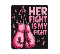 Her Fight Is My Fight Breast Cancer Awareness Tappetino per Mouse Comodo Mouse Pad Lavabile Tappetino Scrivania for Pc Computer Ufficio 25X30Cm