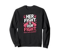 Her Fight Is Our Fight - Guantoni da Boxe per la sensibilizzazione Contro Il Cancro al Seno Felpa