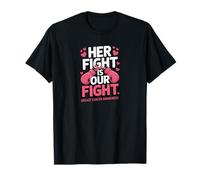 Her Fight Is Our Fight - Guantoni da Boxe per la sensibilizzazione Contro Il Cancro al Seno Maglietta