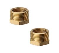 Her Kindness 2 Pezzi Raccordo Filettato Maschio in Ottone,Maschio 3/4 "- Femmina 1/2" Connettore Doppio Nipplo